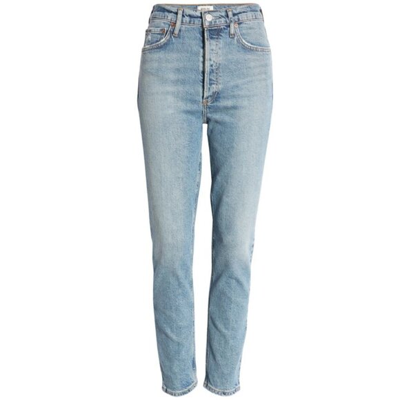 AGOLDE Revolve Nico High Waist Ankle Slim Fit Jeans Size‎ 29 Blue Denim Button - Picture 3 of 11